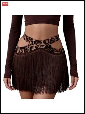 Fringe Skirt for Women Latin Dance Skirt with Shorts Rave Outfit